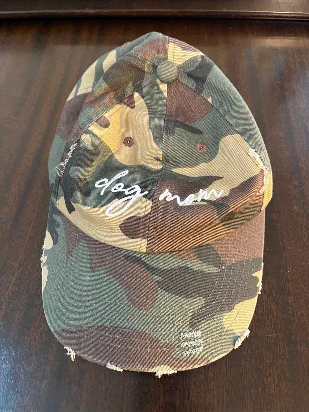 District Camo Baseball Cap with White Script